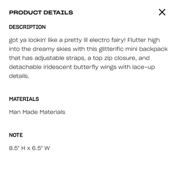 Club Exx Butterfly Backpack - Picture 2 of 6